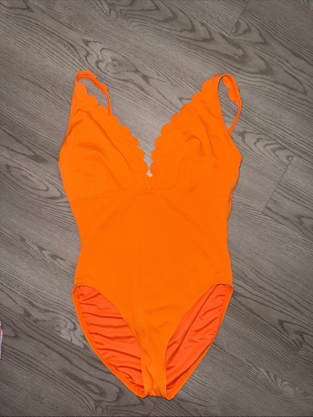 kate spade Bright Orange Scallop One-Piece Swimsuit
